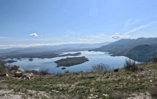 Lac de Shkodra, sur la route de Tirana en Albanie